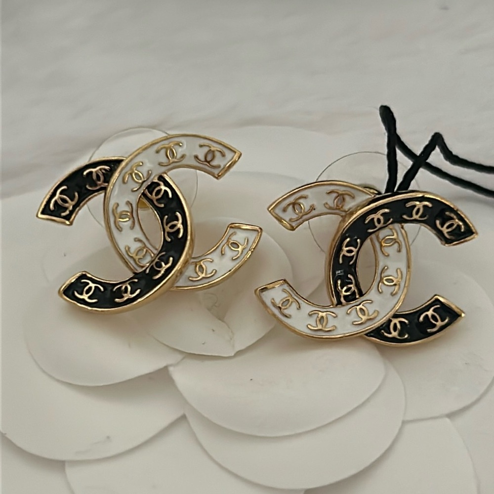 Chanel CC Stud Earrings